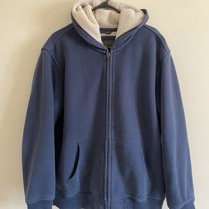 Eddie Bauer, Navy dark Blue sweater jacket XL